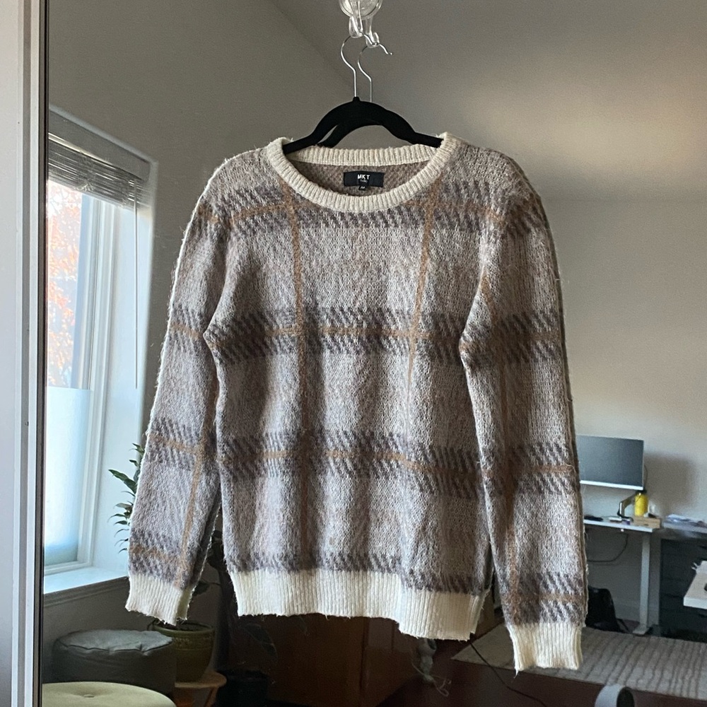 MKT studio mohair checkered sweater